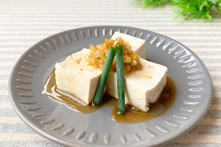 写真：湯豆腐のねぎソースかけ